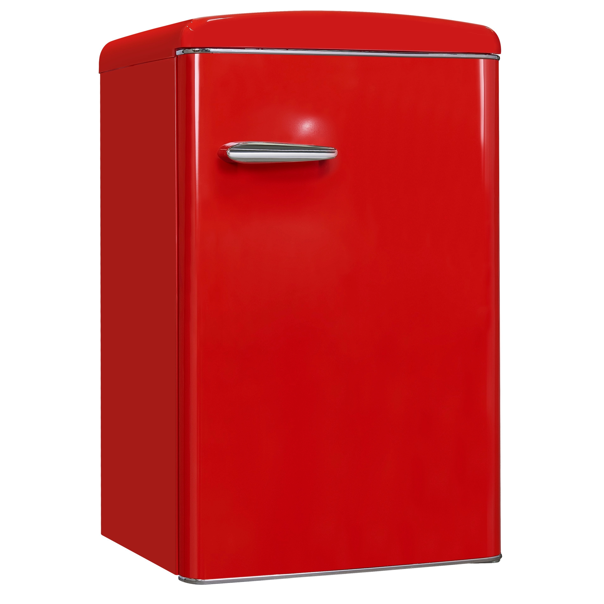 Frigider minibar, Exquisit RKS120-V-H-160, maner cromat, rosu