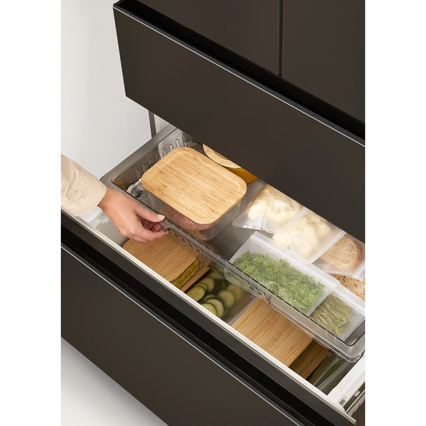 Frigider side by side No Frost, CREATE, Studio French Door Pro, 509 litri, negru