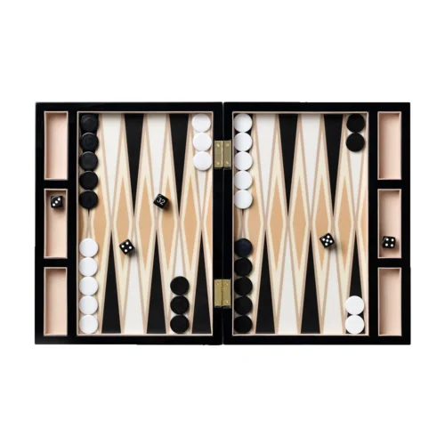 Joc de table, Printworks, Lacquered Backgammon, negru