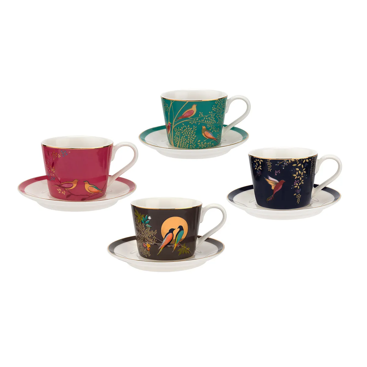 Serviciu de cafea din portelan premium Portmeirion Sara Miller Chelsea multicolor, pentru 4 persoane