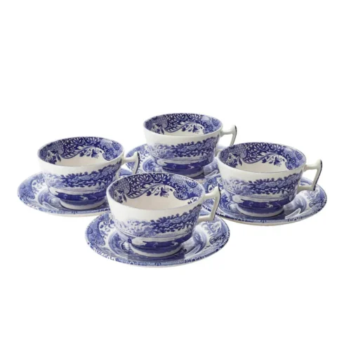 Serviciu de cafea premium Spode England BLI1130 Blue Italian albastru, set de 4