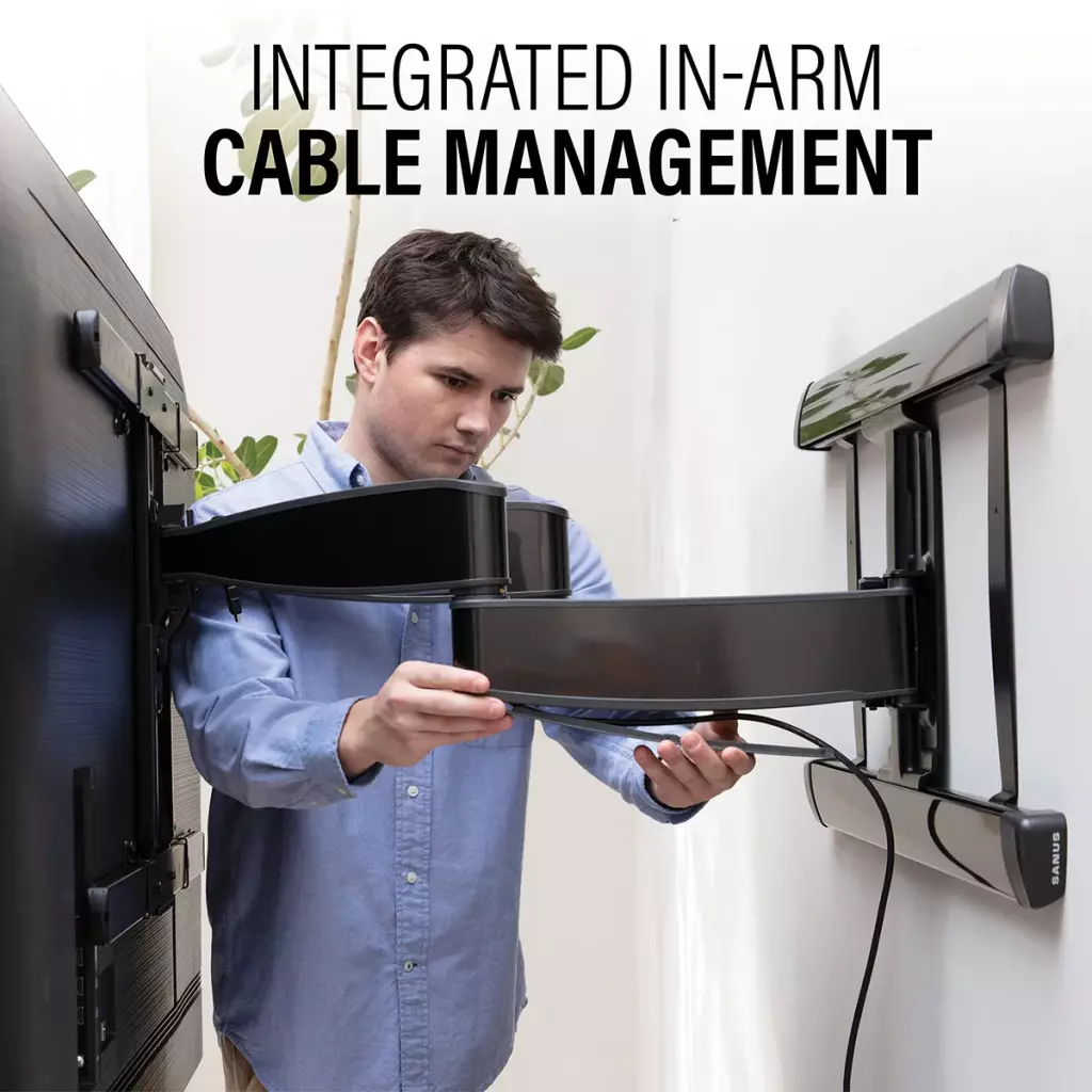 Suport TV de perete XL SANUS VXF830-B2 65-100 inch negru, montat pe perete