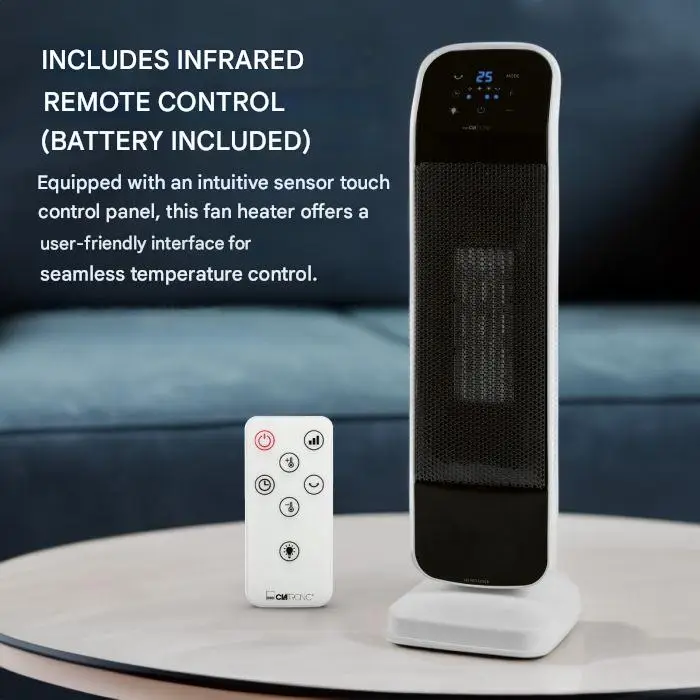 aeroterma de podea clatronic 2000 w cu telecomanda cu infrarosu inclusa