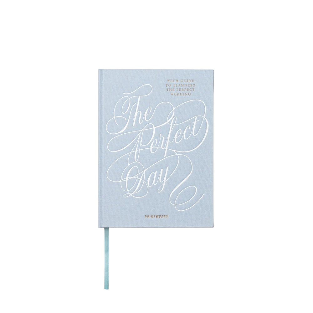 agenda de nunta, printworks, the perfect day, wedding planner, 214 pagini, ideal cadou, design elegant tip carte, tip fill-in, bleu