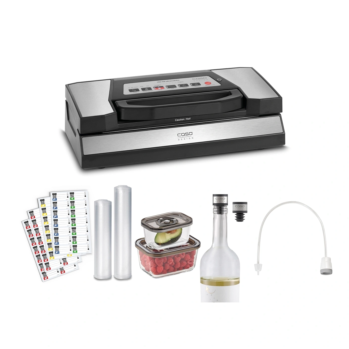 aparat de vidat caso germany, vrh 700 advanced pro, bara sigilare 30 cm, vidare uscata/umeda