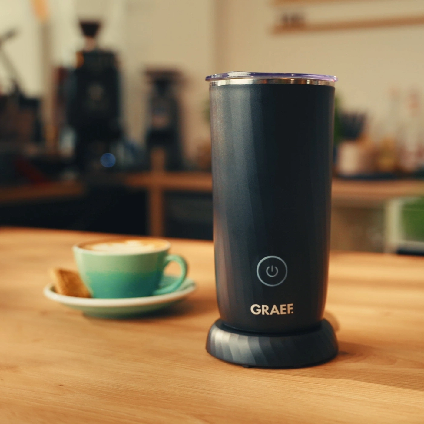 aparat pentru spumare lapte graef negru 4 programe automate