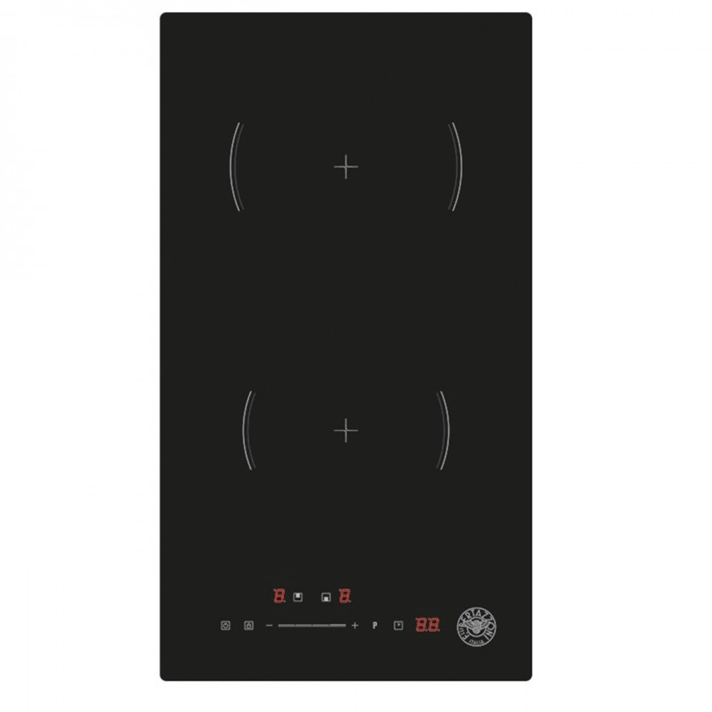Plita incorporabila cu inductie, Bertazzoni, 2 zone, 30 cm, colectie Domino, negru