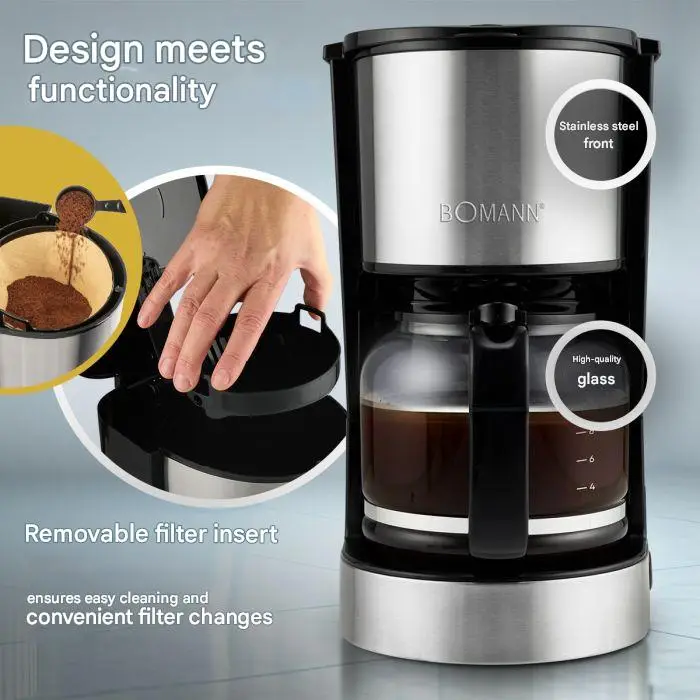 cafetiera bomann inox cu filtru