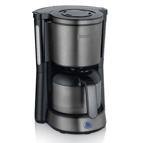 cafetiera severin de 1 litru capacitate, functie anti picurare si mentinere la cald pe fundal alb