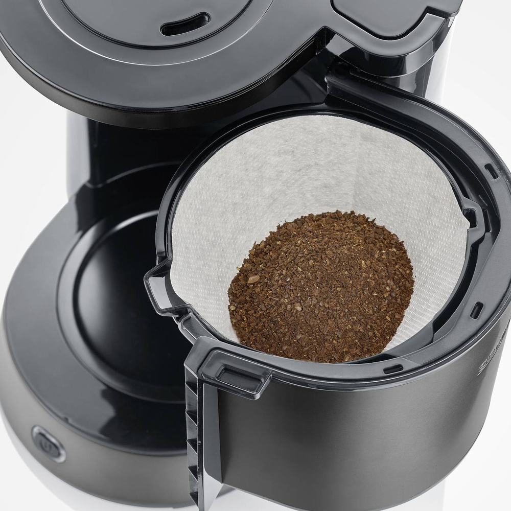 cafetiera severin, capacitate 1 litru, preparare 8 cesti de cafea, mentinere la cald, pentru cafea macinata, filtru detasabil si lavabil, buton on/off iluminat, oprire automata, rezervor apa gradat, curatare usoara, cablu retractabil, filtru cafea