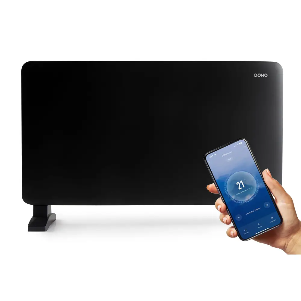 convector electric de podea, domo, cu picioare de sustinere, control prin aplicatie