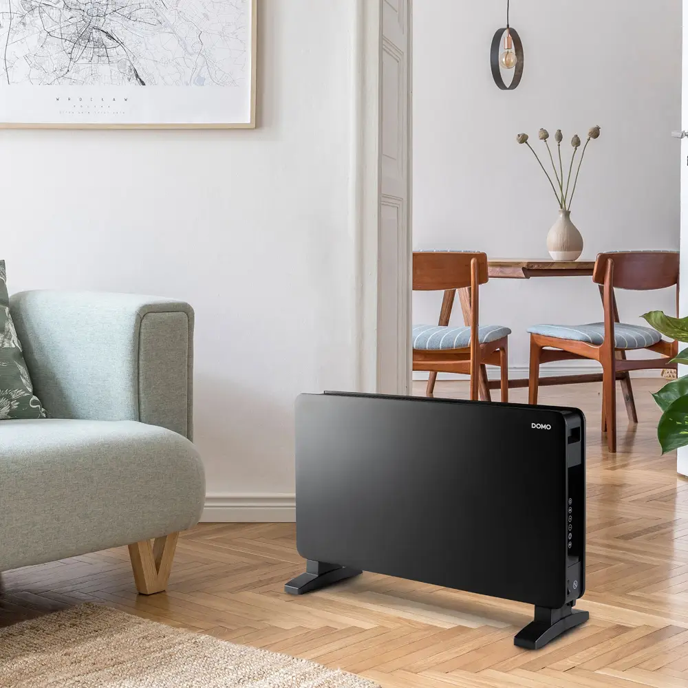 convector electric de podea, domo, cu picioare de sustinere