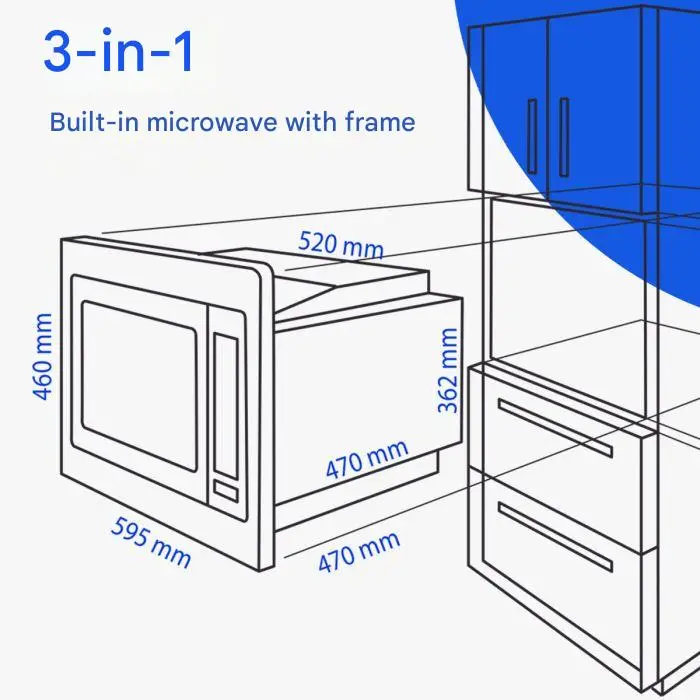 cuptor cu microunde, incorporabil, 3 in 1, grill, inductie, child lock, inox