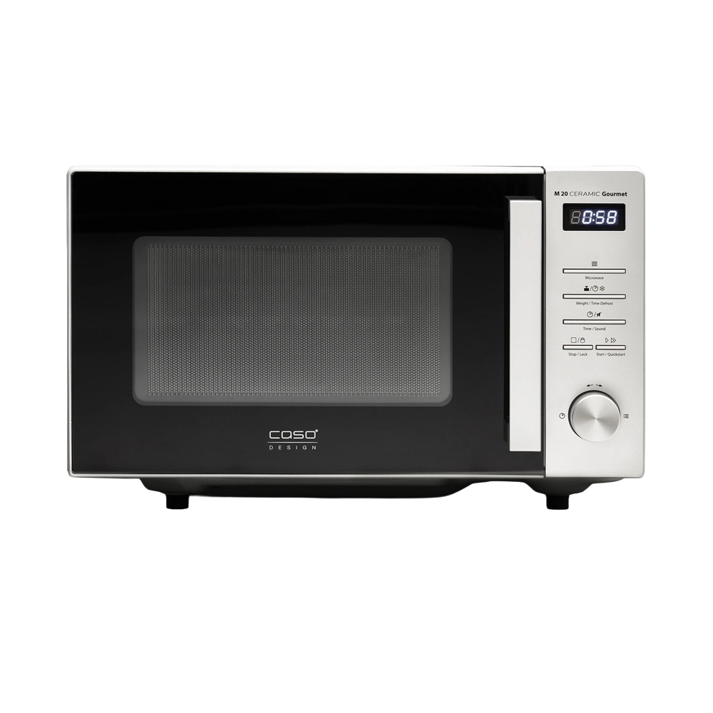 cuptor cu microunde caso germany, m20 ceramic gourmet, 20 litri, gatire multi-stage, 5 trepte de putere, 8 programe de gatire, timer, 700 W, curatare usoara, inox