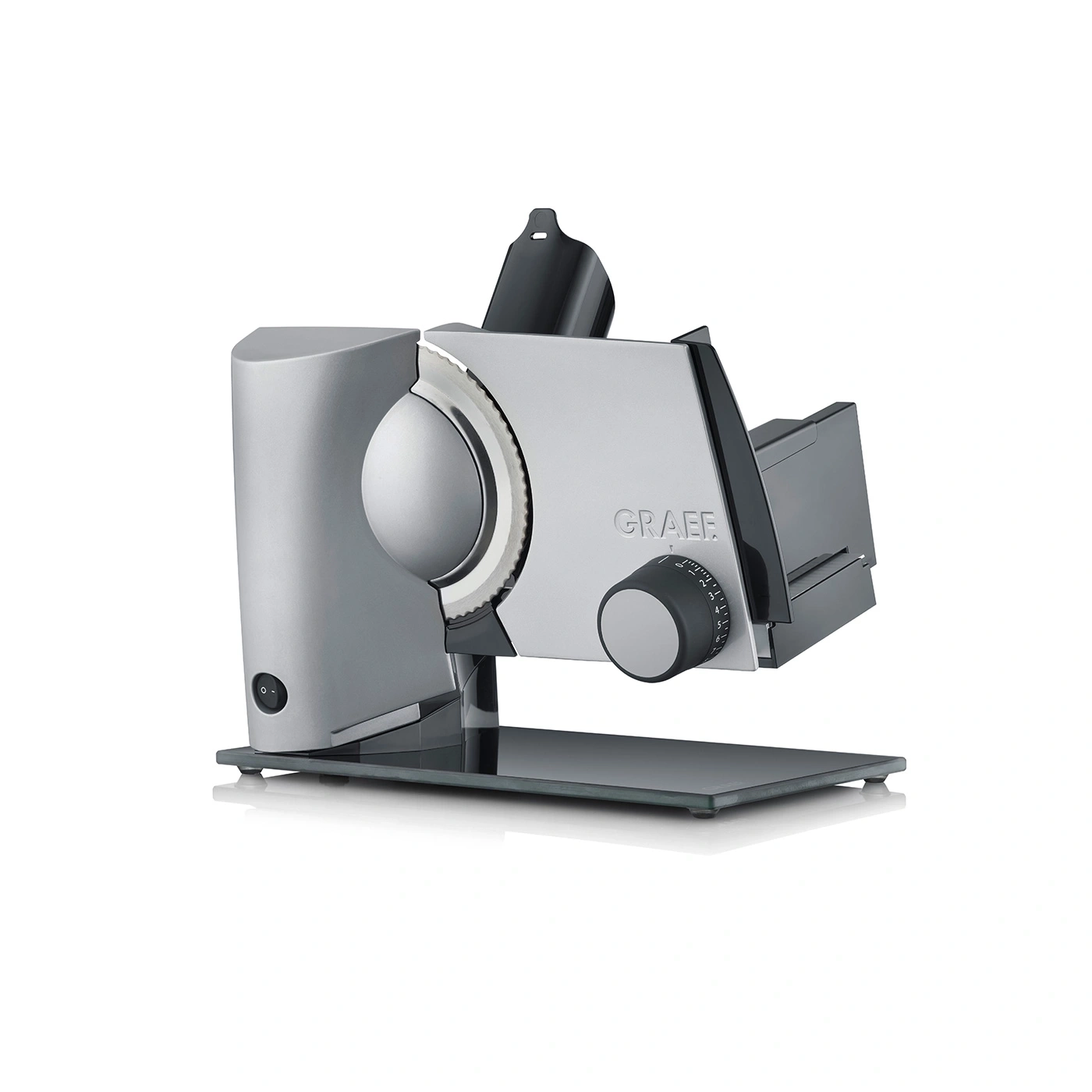 Feliator electric inclinat pentru alimente, Graef, 0-20 mm, argintiu