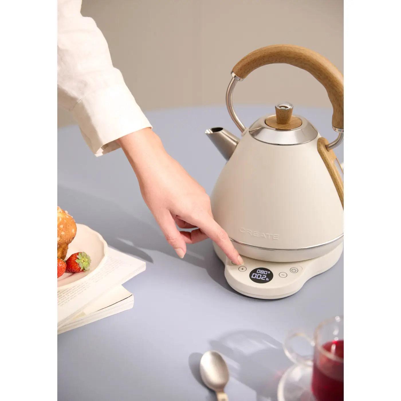 fierbator de apa retro pro, 1 litru, sage