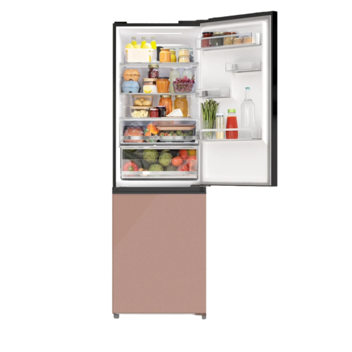 combina frigorifica no frost create 402 litri studio pro maro, cu usa deschisa