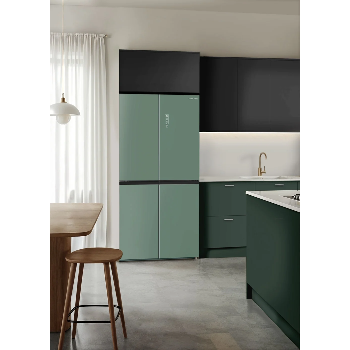 Frigider side by side Create, Studio, 503 litri, H 177 cm, No Frost, in bucatarie