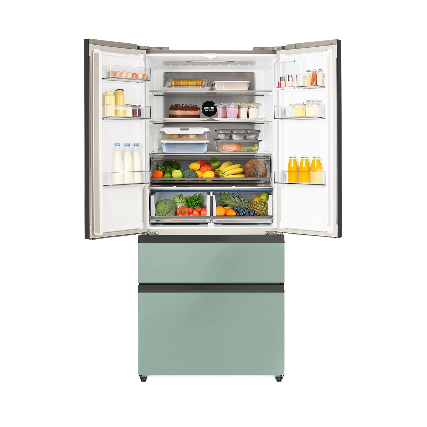 Frigider side by side Create, French Door Pro, 509 litri, No Frost, cu usile deschise