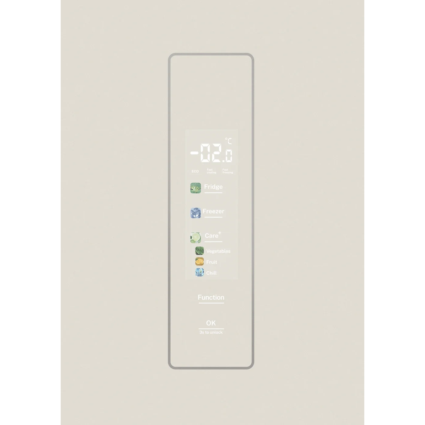 Frigider side by side No Frost CREATE, French Door Pro, 509 litri crem, cu panou tactil