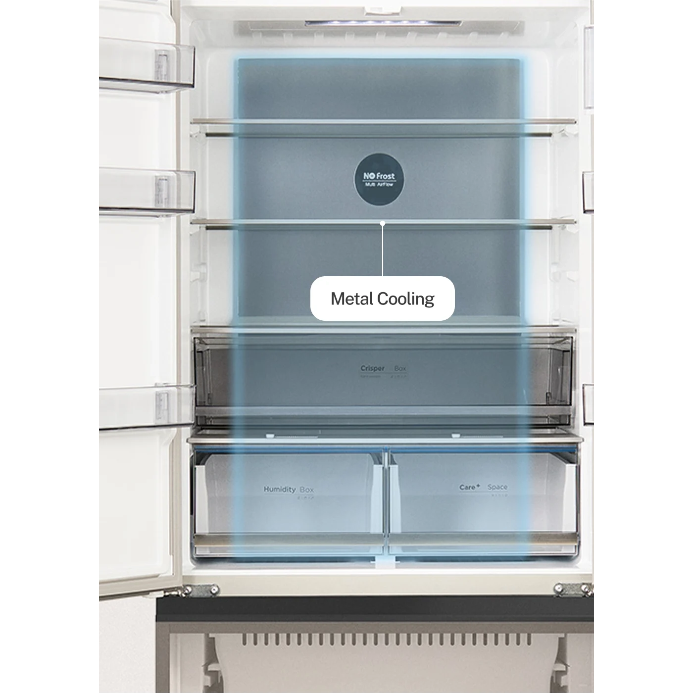 Frigider side by side No Frost, CREATE, Studio French Door Pro, 509 litri, crem