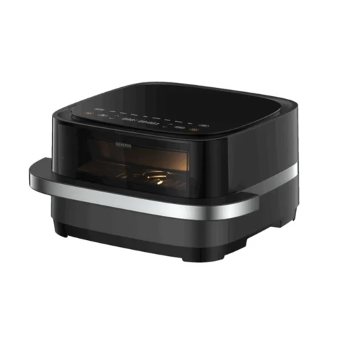 friteuza cu aer cald severin, s-pizza and more, 2100 W, capacitate 4 litri, fara ulei, temperatura ajustabila 4-230 grade celsius, timer, panou control mecanic, oprire automata, semnal sonor, incalzire rapida, consum redus, curatare usoara, negru