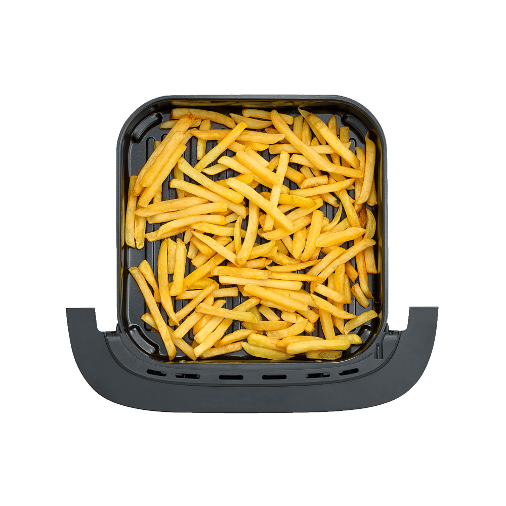 friteuza cu aer cald severin, s-pizza and more, 2100 W, capacitate 4 litri, fara ulei, temperatura ajustabila 4-230 grade celsius, timer, panou control mecanic, oprire automata, semnal sonor, incalzire rapida, consum redus, curatare usoara, pregatire cartofi prajiti, perspectiva de sus