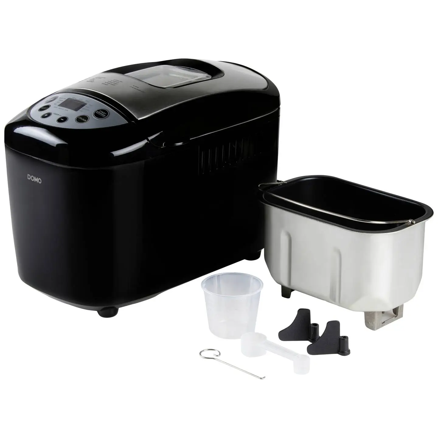 masina de facut paine de la domo, cu 17 programe, 1500g, 850w, negru