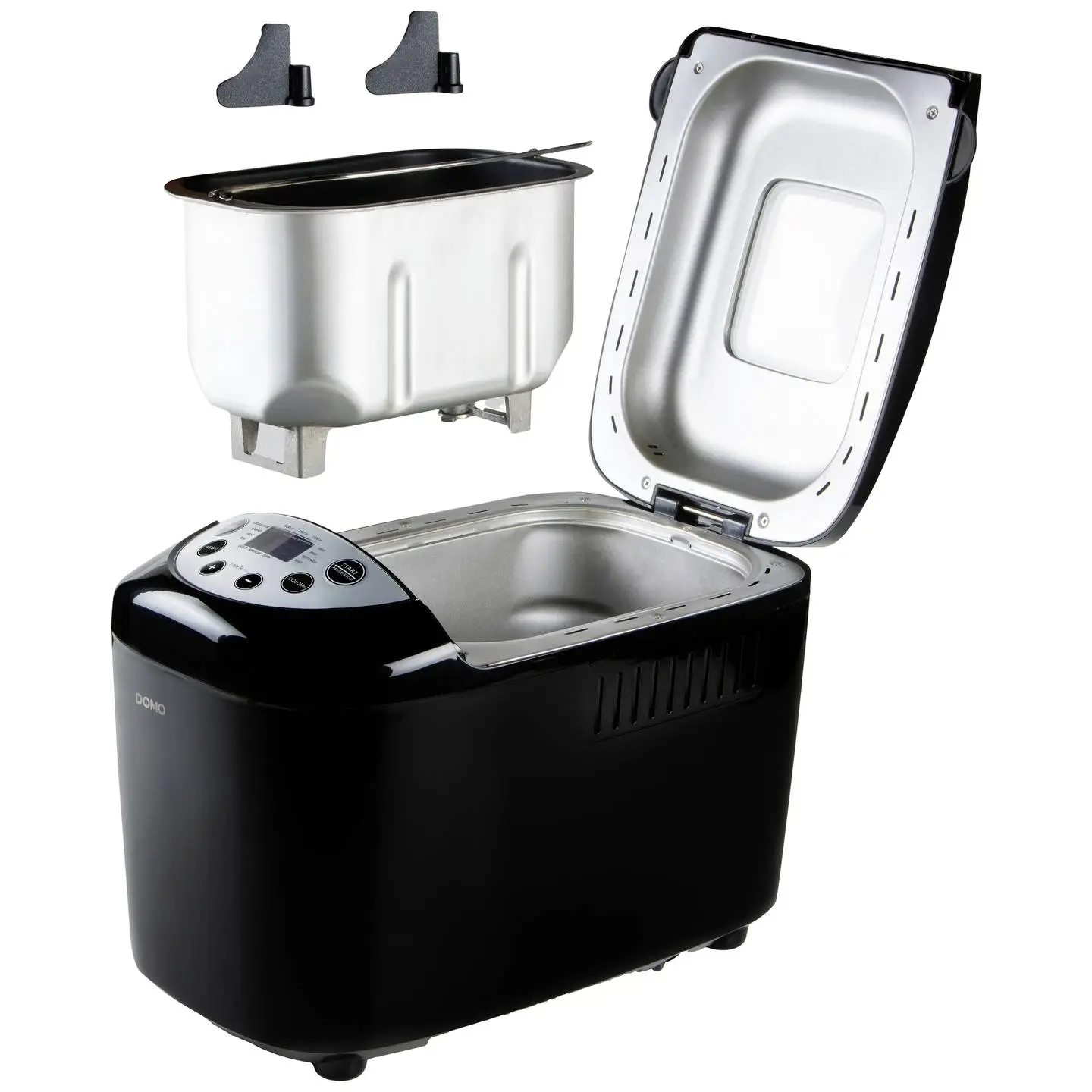 masina de facut paine de la domo, cu 17 programe, 1500g, 850w, negru