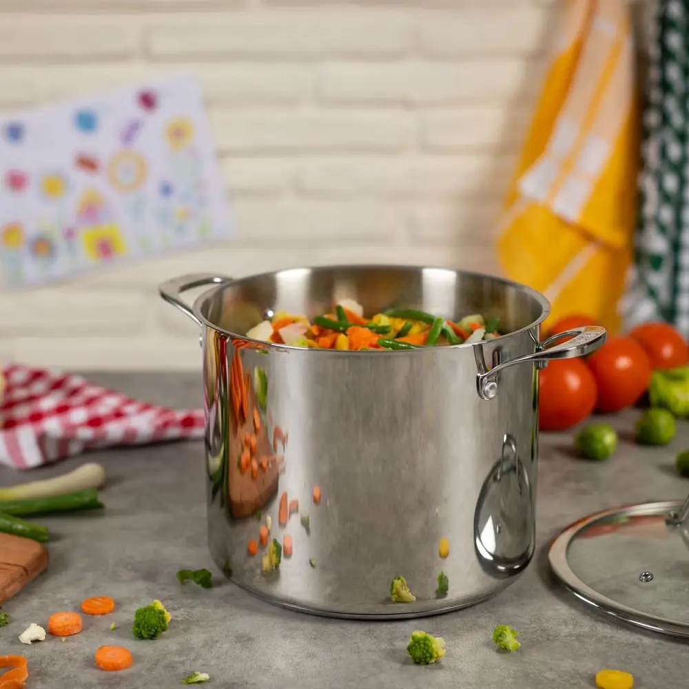 oala cu capac kuhn rikon allround, capacitate 12 litri, ideala pentru supe, ciorbe, tocanita, orez