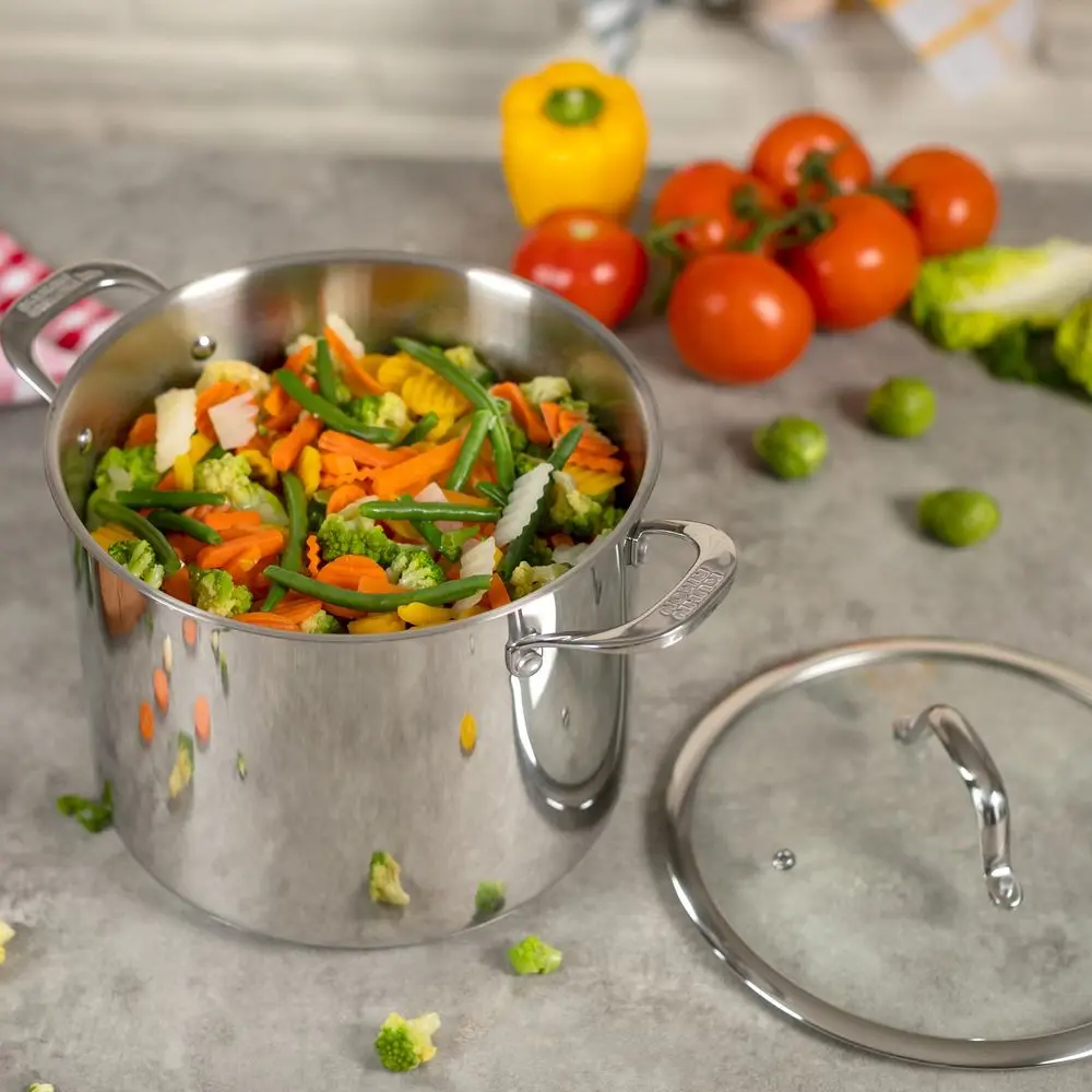 oala cu capac kuhn rikon allround, capacitate 12 litri, ideala pentru supe, ciorbe, tocanita, orez