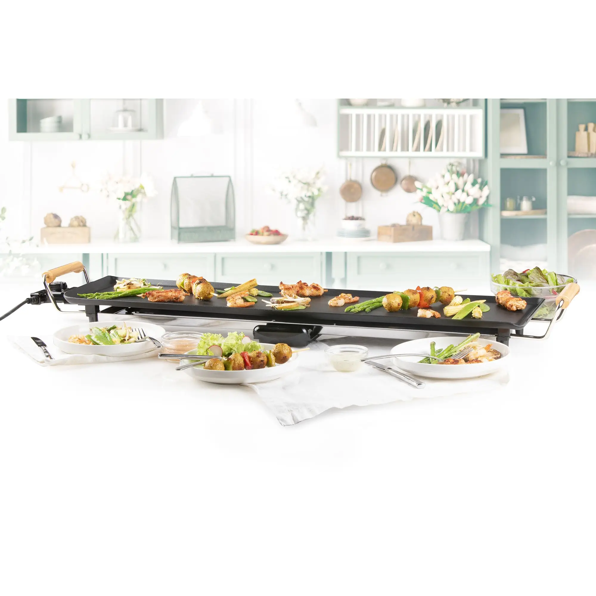 plita electrica xxl teppanyaki domo, placa neteda