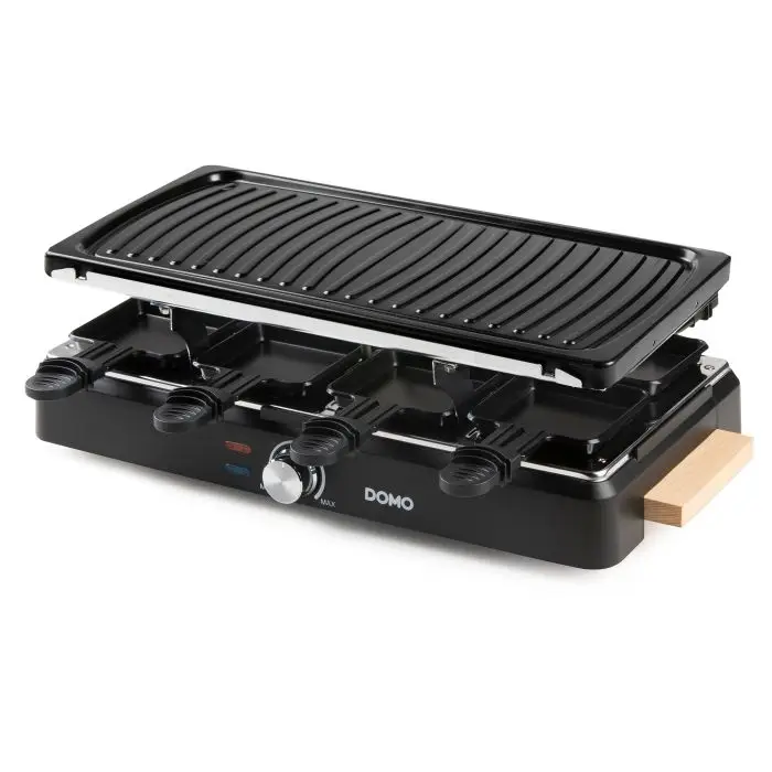 plita grill si raclette, domo, putere 1400w, negru