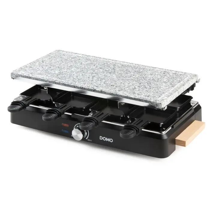 plita grill si raclette, domo, putere 1400w, negru