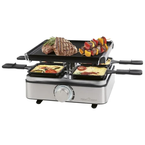 plita grill si raclette, pentru 4 persoane, de la proficook, putere 800 w