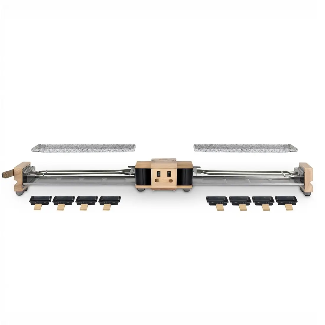 plita grill si raclette h.koenig, pentru 8 persoane, componente spatule si raclette