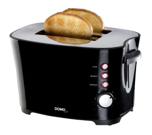 Prajitor de paine, DOMO, B-Smart, 2 felii de paine, negru