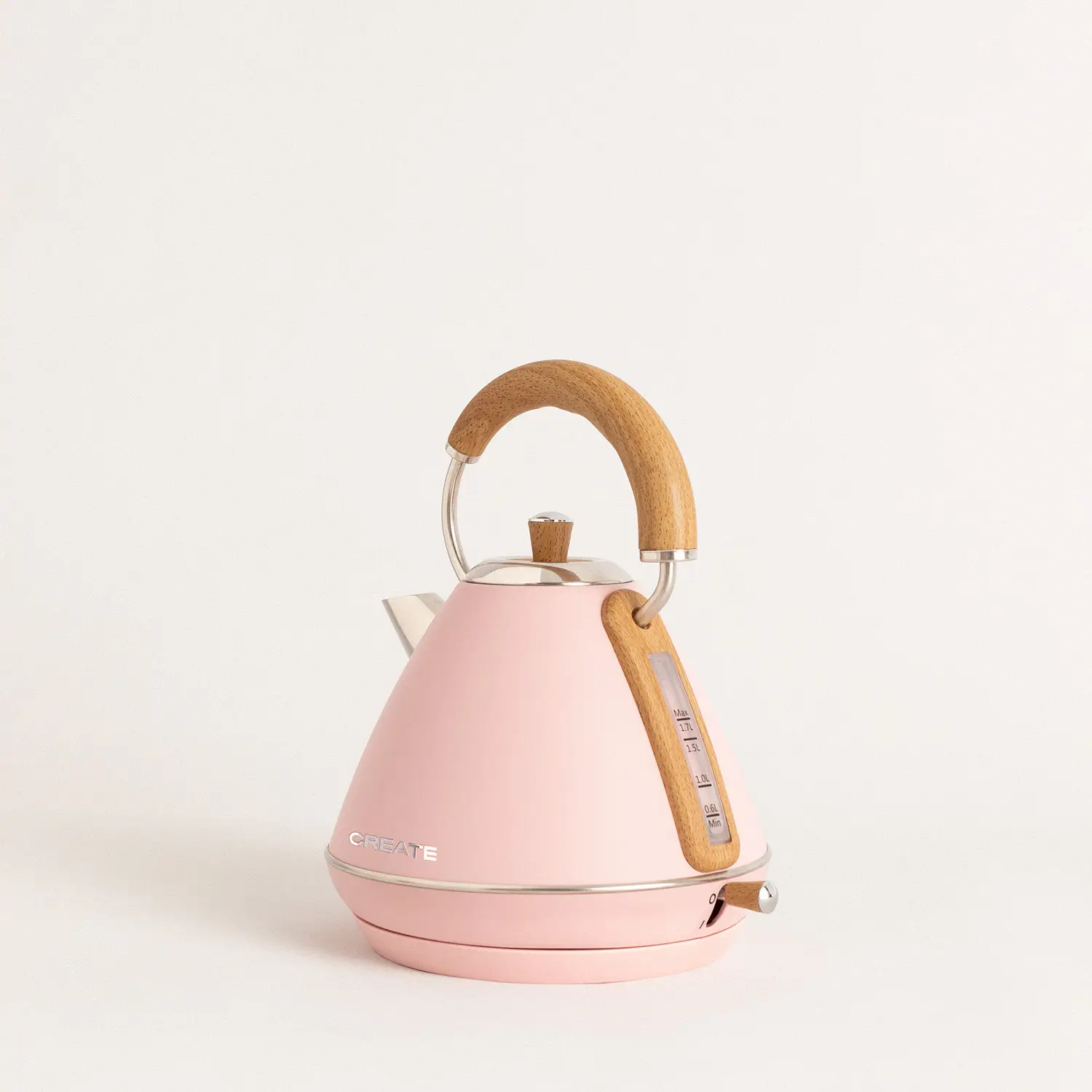 Fierbator apa Retro, CREATE, 1.7 litri, roz pastel