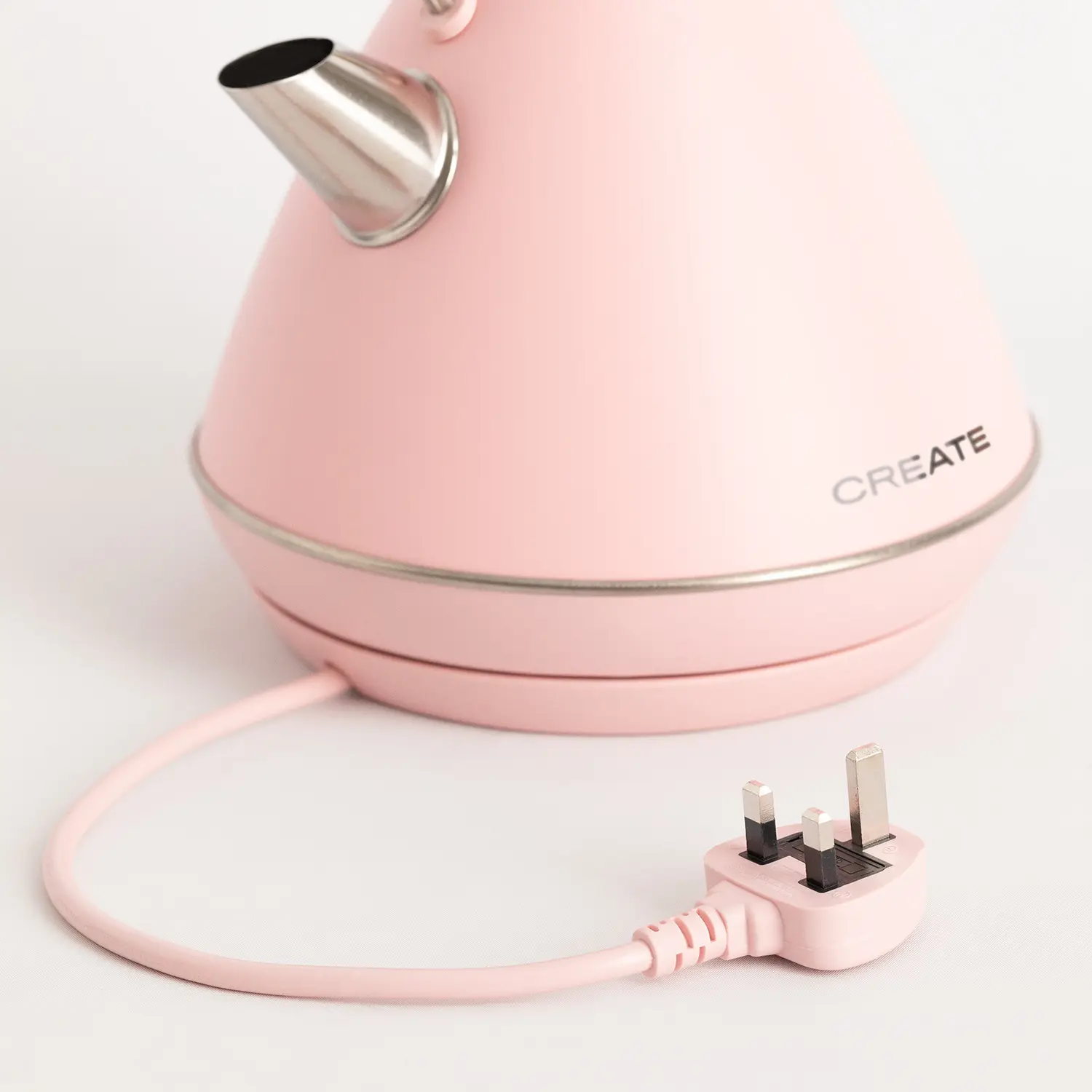 Fierbator apa Retro, CREATE, 1.7 litri, roz pastel