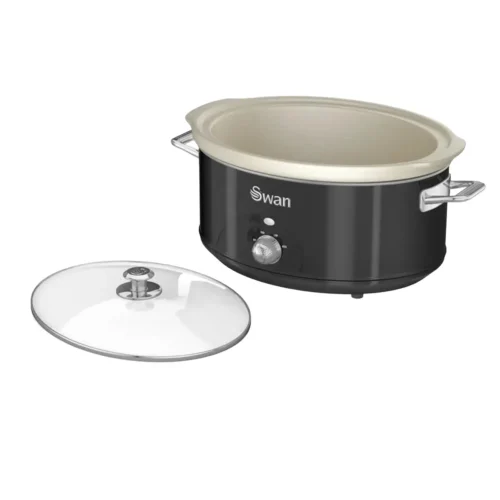 slow cooker retro swan, ideal pentru orez, risotto, tocanita, oala din ceramica, mentinere la cald
