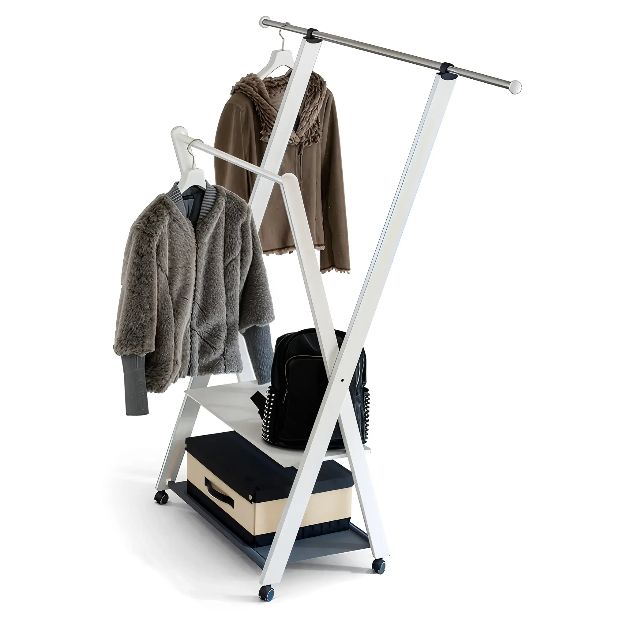 suport mobil de haine si incaltaminte arredamenti parsifal alb