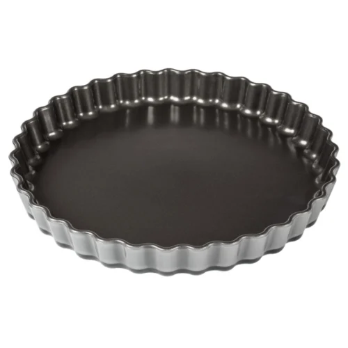 tava pentru tarta kuhn rikon, diametru 27 cm, ideala pentru tarte/quiche, sticla borosilicata, strat antiaderent, rezistenta la pana la 240 grade celsius, lavabila la masina de spalat vase, negru