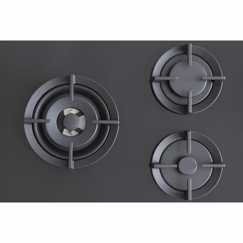 P755CMODGNE plita incorporabila pe gaz din sticla colectie modern bertazzoni negru