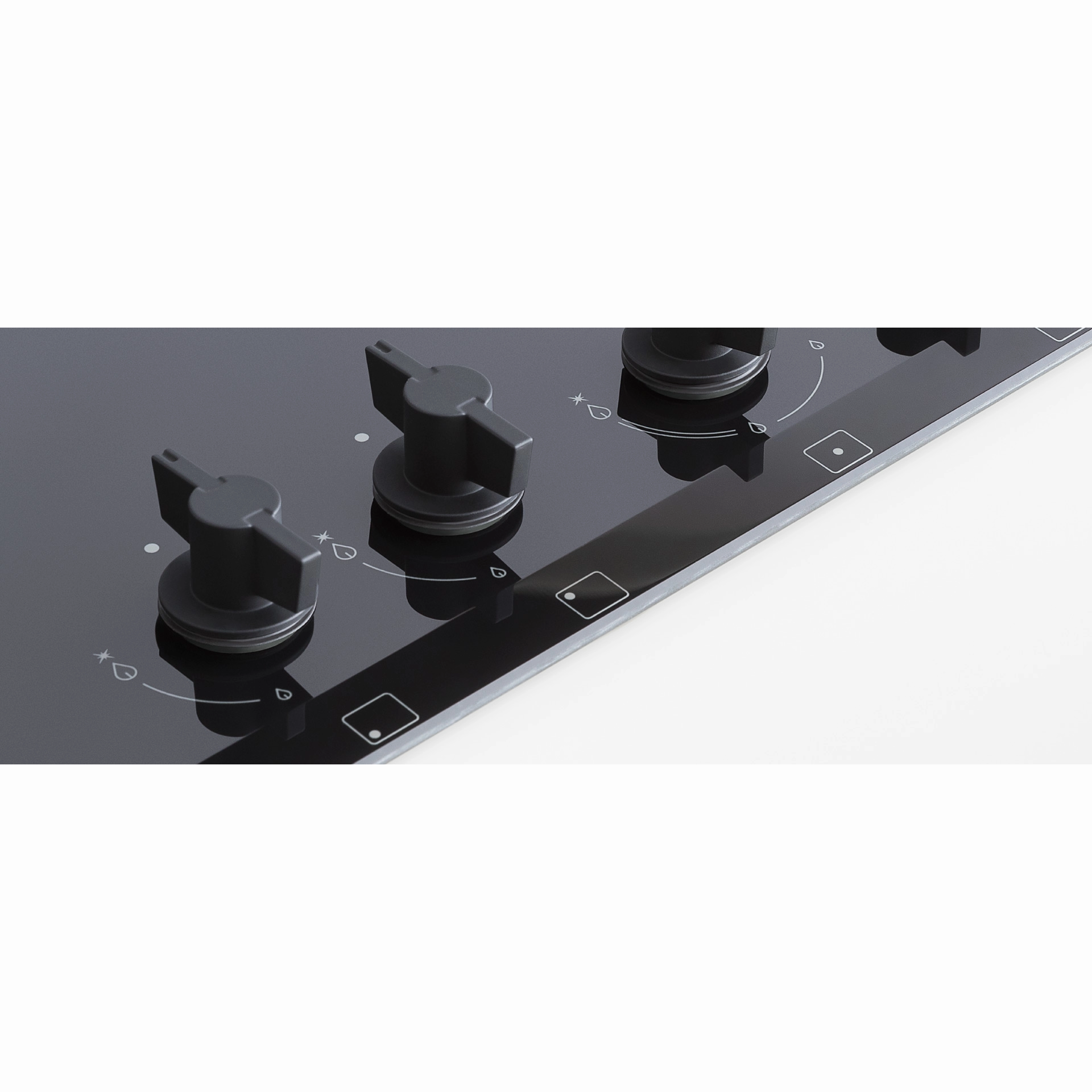 P755CMODGNE plita incorporabila pe gaz din sticla colectie modern bertazzoni negru