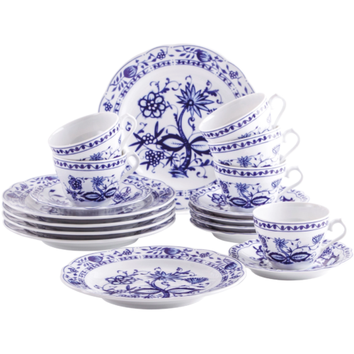 serviciu de cafea pentru 6 persoane, kahla, onion pattern