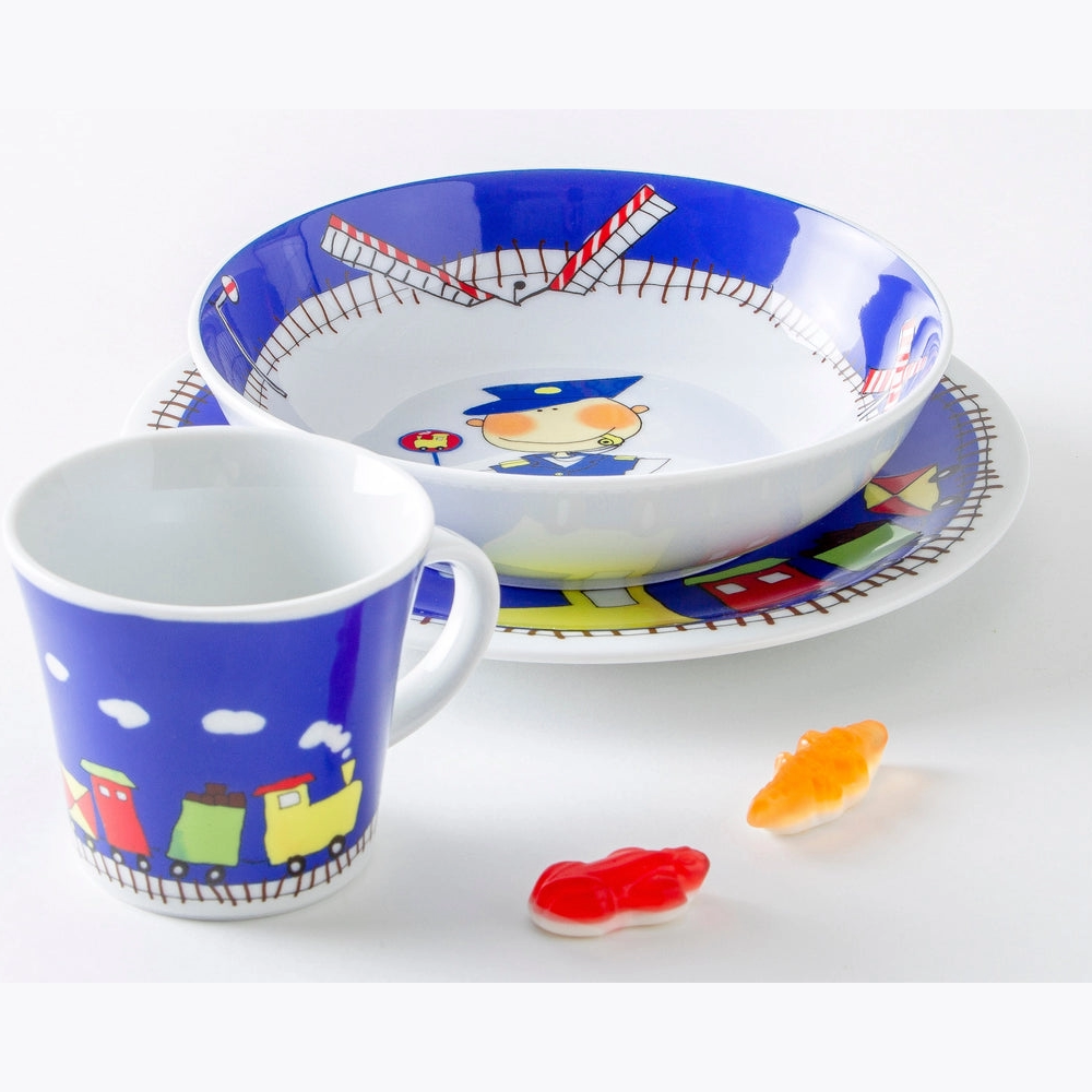 serviciu de masa pentru copii, adventure express, albastru, set 1 persoana