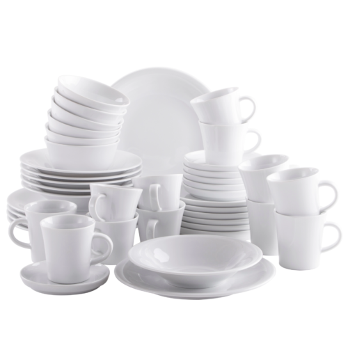 serviciu de-masa din portelan kahla update alb, pentru 6 persoane, 42 piese