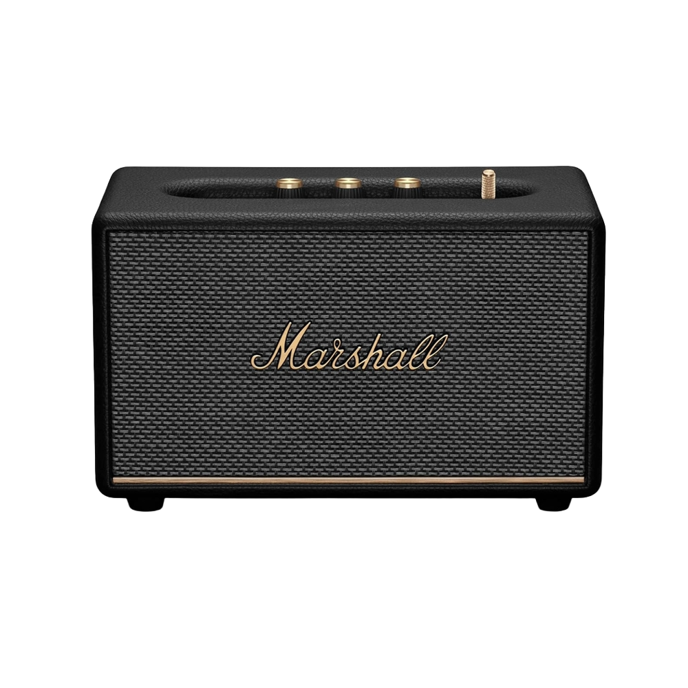 boxa portabila marshall, acton III, 60 W RMS, stereo, Bluetooth 5.2, AUX 3.5 mm, conectare prin aplicatie, control bass, raza acoperire 10 m, tehnologie dynamix loudness, negru