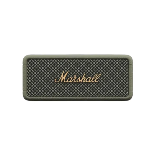 boxa portabila marshall, emberton III, IP67, autonomie +32h, bluetooth 5.3, conectare prin aplicatie, hands-free, sunet true stereophonic, indicator baterie, 76 w, raza de acoperire 100m, incarcare usb-c, design vintage, sage