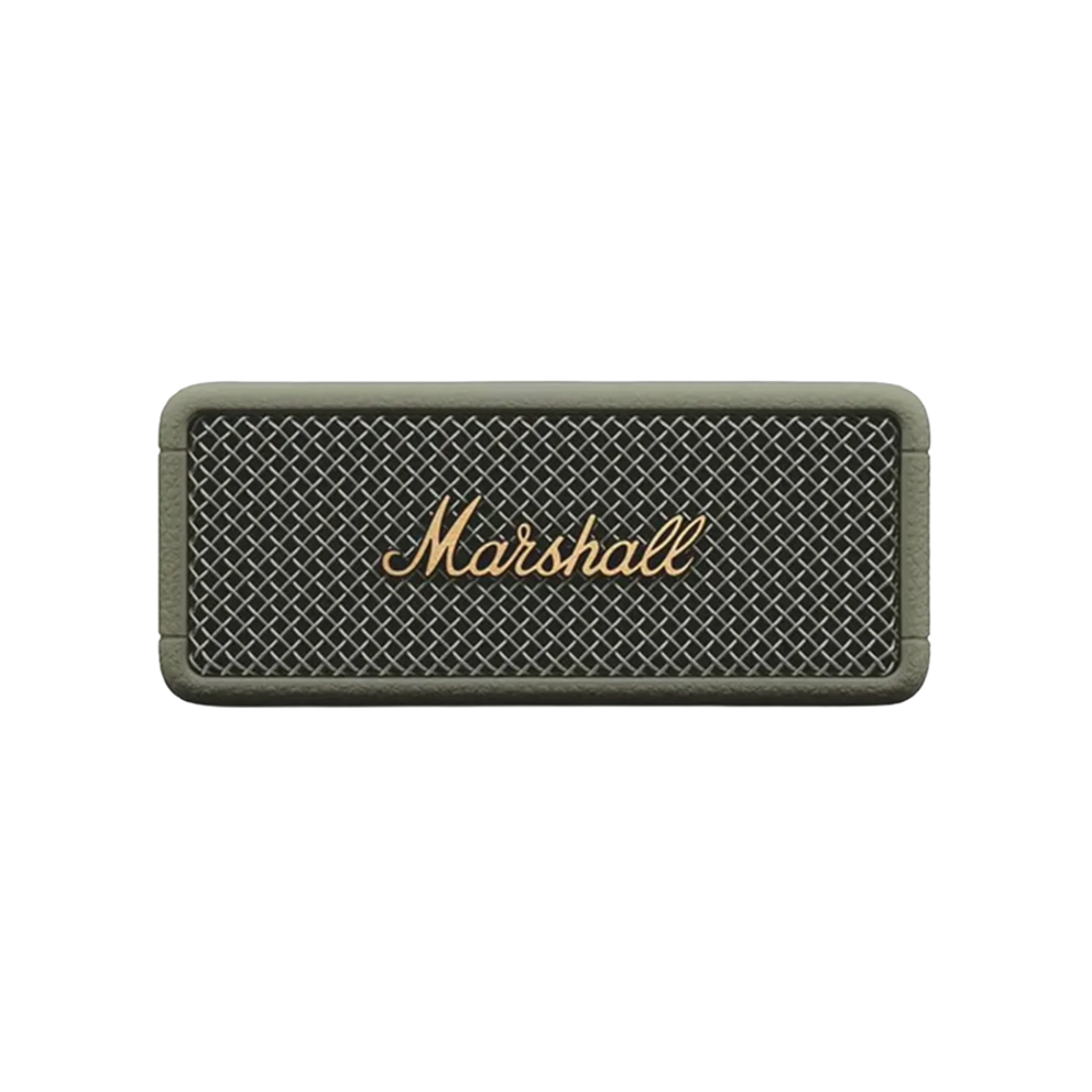 boxa portabila marshall, emberton III, IP67, autonomie +32h, bluetooth 5.3, conectare prin aplicatie, hands-free, sunet true stereophonic, indicator baterie, 76 w, raza de acoperire 100m, incarcare usb-c, design vintage, sage